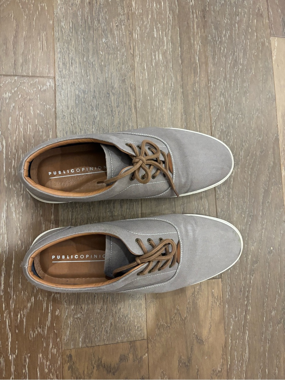 Public Opinion Men’s Gray Canvas Sneakers